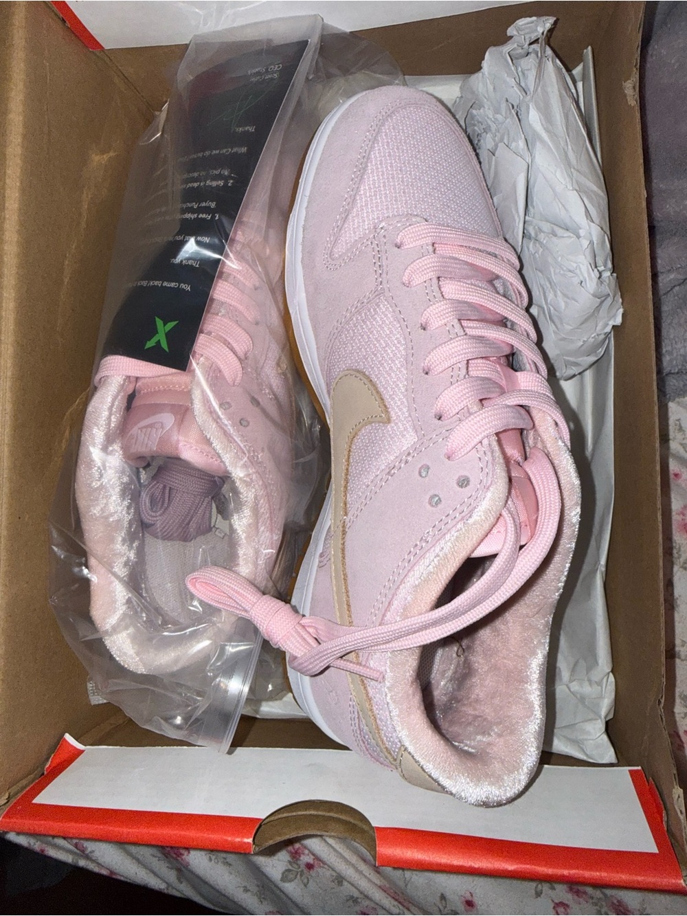 Limited Edition Nike Dunks in Teddy Bear Pink - Picture 2 of 3